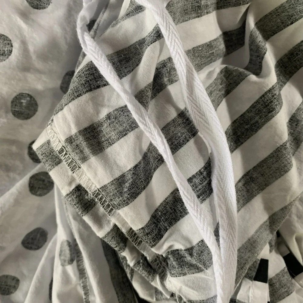 Pottery Barn Emily Meritt Stripe Polka Reversible Duvet Twin